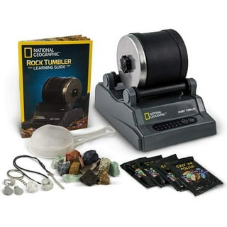 NATIONAL GEOGRAPHIC Rock Tumbler Kit - 3 Lb. Extra Large Capacity Barrel  with 3-Speed Motor 