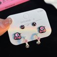 thumbnail image 1 of Uñas con forma de oreja de monstruo demonio, lindas, accesorios de Yiwu, puesto de joyería, uñas con forma de hueso de oreja, divertidos pendientes de aguja de plata con dibujos animados, 1 of 6