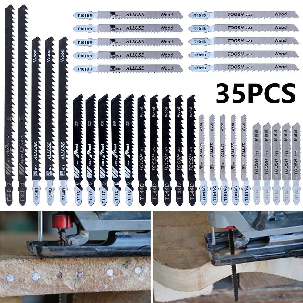 Willstar 5Pcs Jigsaw Blade Set For Black & Decker Jig Saw Metal Plastic  Wood Blades