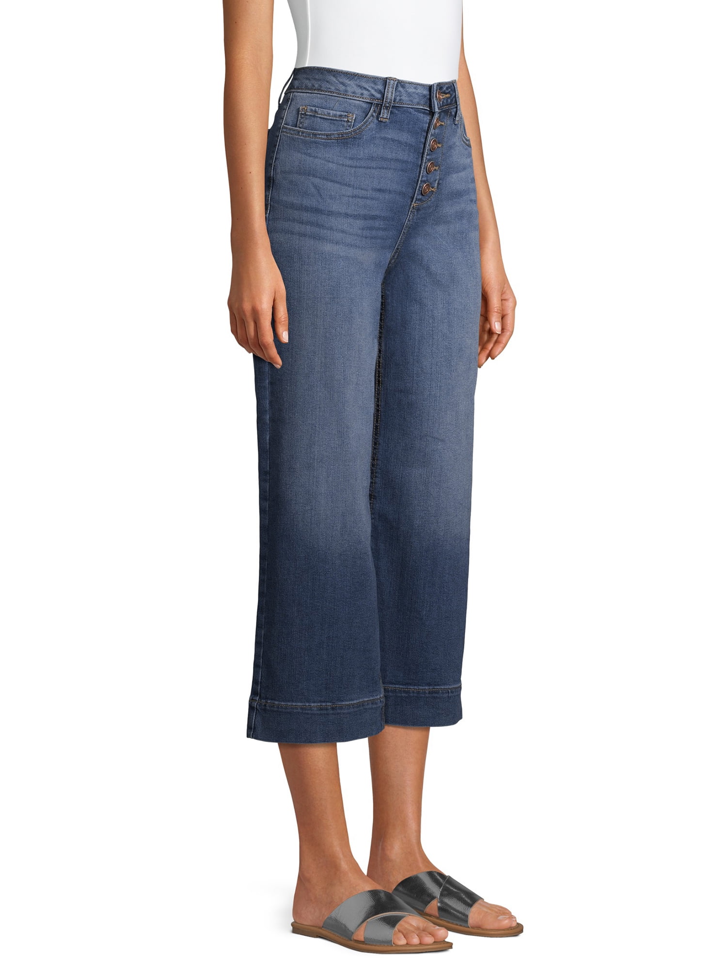 flare leg capri jeans