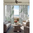 thumbnail image 4 of Sage Green Coastal Blackout Curtains, Light Blocking Print Window Curtains, Summer Lobster Coral Nautical Thermal Insulated Window Drapes for Living Room Kitchen Cafe 2 Panels, 84"W x 63"L, 4 of 9