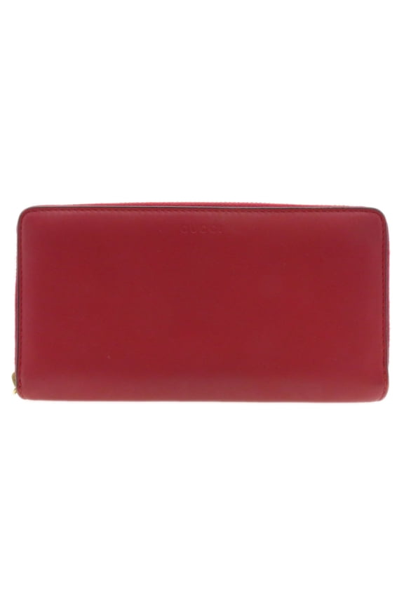 Pre-Owned Gucci 453158 Bamboo Long Wallet Calfskin Women's (Good)