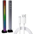 thumbnail image 3 of Sound Reactive LED Light Bar, 32 Bit Colorful Sound Control Music Rhythm Dynamic Display Mood Strip Light for Car, Desktop, Gaming Room Decoration, 3 of 8