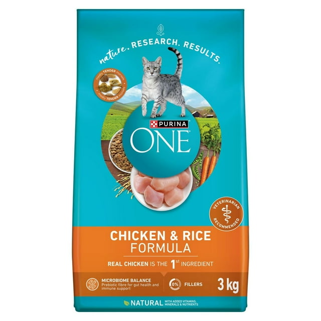 Purina ONE Chicken & Rice, Dry Cat Food 3kg