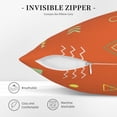 thumbnail image 5 of Square Throw Pillow Covers with Core, Geometric Retro Tribe Print Pillows for Sofa Beds, 20 x 20 inches Orange, 5 of 9
