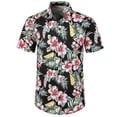 thumbnail image 1 of Men Casual Hawaiian Shirt Beach Hawaii Aloha Party Summer Slim Fit Button Up Fancy TopS, 1 of 3