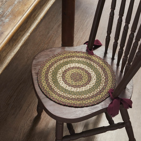 Victorian Heart "Tea Cabin" Country Braided Chairpad