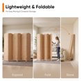 thumbnail image 5 of Jostyle 6 Panel All-Weather Room Divider Privacy Screen, Durable Folding Partition with Sturdy Pine Frame & Premium UV-Resistant Polypropylene Beige Waterproof Windproof Indoor Outdoor Use, 5 of 8