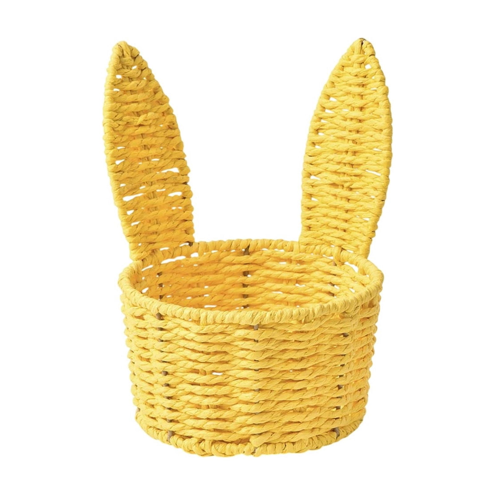Lunxisen 1 Pcs Paper Cord Woven Rabbits Ear Flower Basket Florist Fresh Flower Arrangement Basket Gift Basket Easter Decorative Rabbits Ear Flower Basket