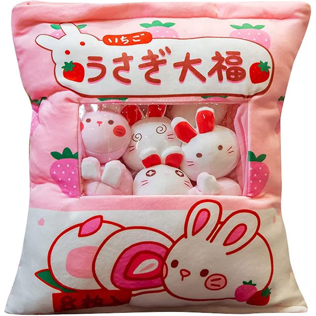 Liangnv Almohada De Conejito De Peluche Kawaii, Lindos Peluches De Conejito, Juguetes De Peluche, Decoración Kawaii, Conejito De Peluche, Regalo De Conejito para Niños, Cumpleaños, Pascua
