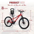 thumbnail image 5 of Ambifirner 24 Inch Mountain Bike  - Shimano 6-Speed, Front Suspension, Disc Brakes, Steel Frame, 85% Assembled (Red), 5 of 8