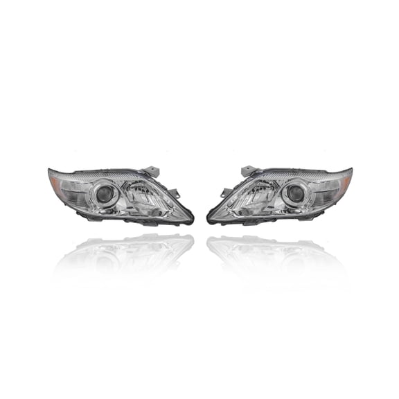 Headlight Assembly - Cooling Direct Fit/For 8111006500; 8115006500 10-11 Toyota Camry USA (Exclude SE) - CAPA Certified - Pair (Both Left Driver & Right Passenger) Set
