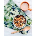 thumbnail image 3 of Blueberry Botanical Kitchen Dish Towels for Drying Dishes Set of 3, Green Spring Leaves Branches Waffle Weave Microfiber Hand Tea Bathroom Towels Quick Dry & Absorbent Towel 12x12, 3 of 7
