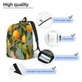 thumbnail image 3 of Honeii Retro Warm Lemon Flower Print Canvas Backpack for School & Outdoor,Laptop Excursion Backpack,Notebook School Bookbag For Men Women,for Work, Travel, and Everyday Use-Medium, 3 of 5