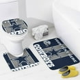 thumbnail image 4 of Football Cowboys Shower Curtain Bathroom Sets Toilet Lid Rug, Bath Mat And Contour Mat, Shower Curtain 4Pcs, 4 of 6