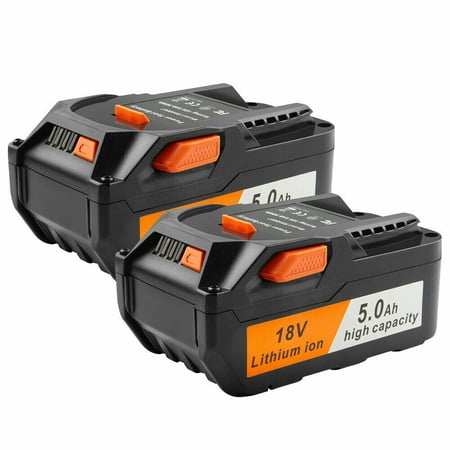 

2x 5.0Ah battery for Ridgid R840085 Li-ion Battery Rigid 18 Volt R840087 Power Tool R840086