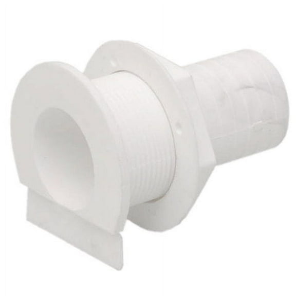 White Boat Thru Hull Connector | 1 1/2 Inch Plastic