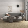 thumbnail image 3 of Pemberly Row Mid Century Upholstered Daybed Queen Size in Gray Linen, 3 of 11