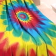 thumbnail image 3 of Colorful Tie Dye Mandala Pattern Blanket,Comfortable Soft Lamb Wool Throw Blanket,All Season,Warm Lightweight Blankets for Sofa Bed Couch Living Room Chair,40"x50", 3 of 4