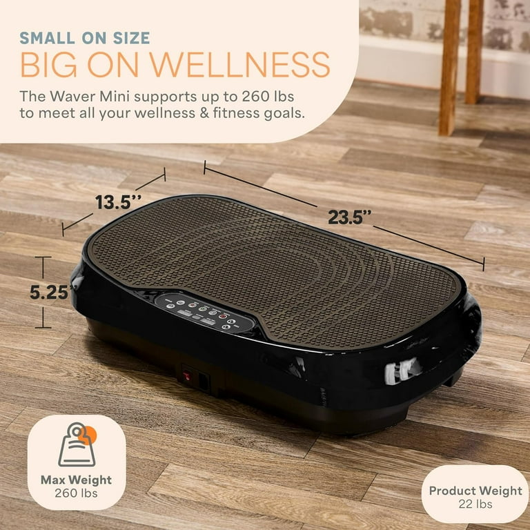 Lifepro Waver Mini Vibration Plate  Whole Body Vibration Machine for Weight Loss - Black