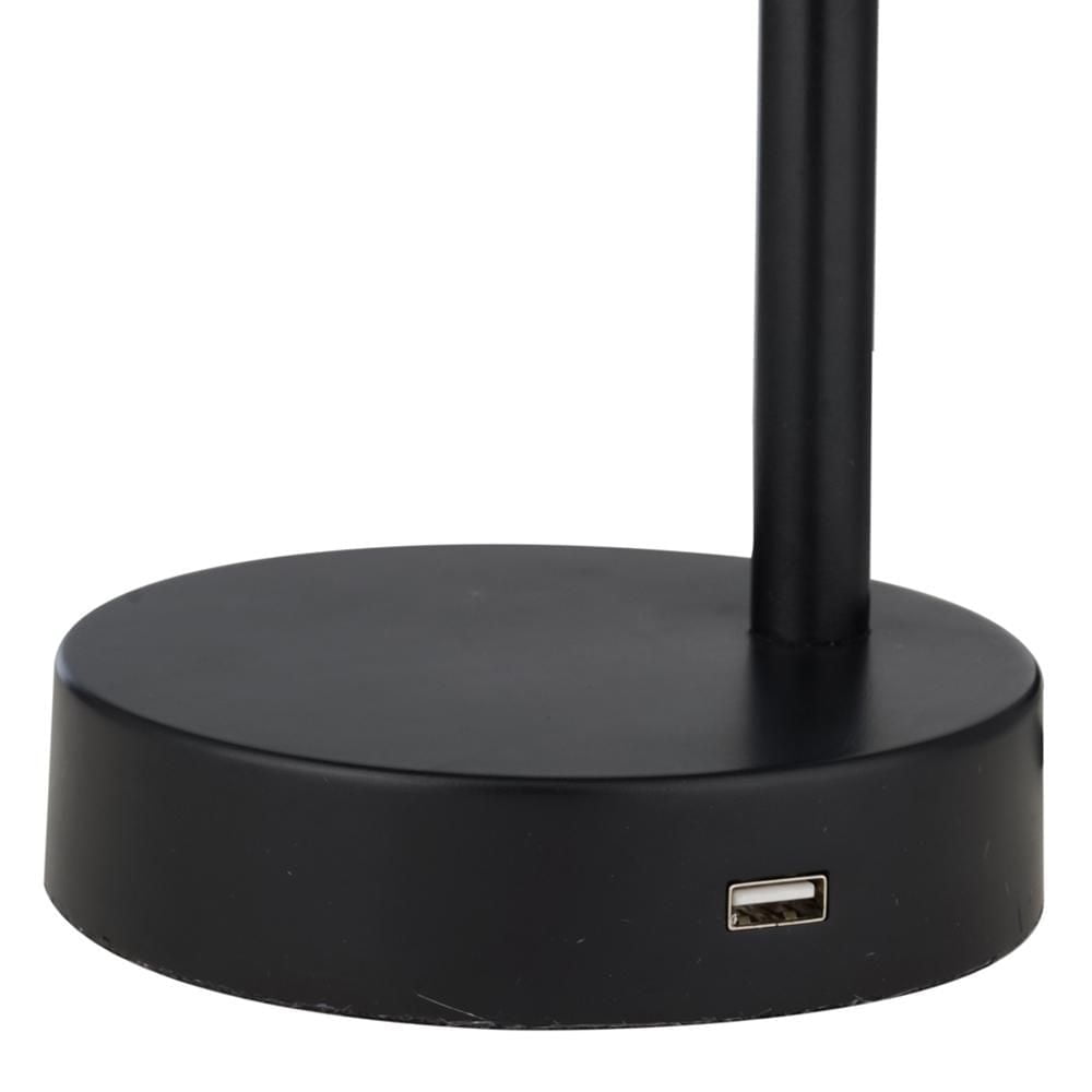 Mainstays LED Desk Lamp with USB Port, Black