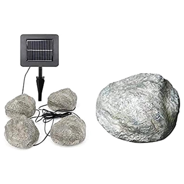 Luces Solares Para Jardín Al Aire Libre, Lámpara De Piedra De Simulación, Luces Nocturnas De Paisaje Impermeables Para Camino De Patio De Césped Sweethay HA036780-00