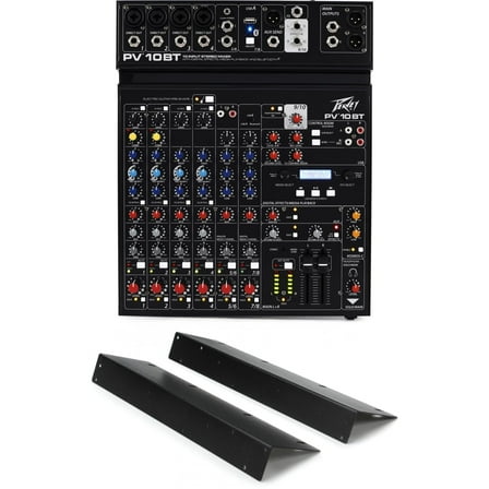 Peavey PV 10 BT 10 Channel Compact Mixing Mixer Console with Bluetooth   Rackmount Kit