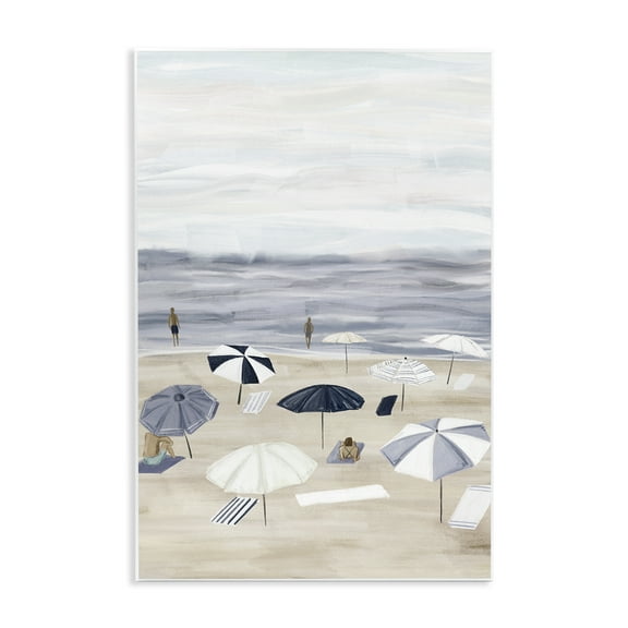 Stupell Industries Summer Beach Umbrellas Nautical & Beach Painting Unframed Art Print Wall Art, 10 x 15