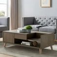 thumbnail image 6 of Bowery Hill Mid-Century Wood Coffee Table in Walnut Oak, 6 of 9