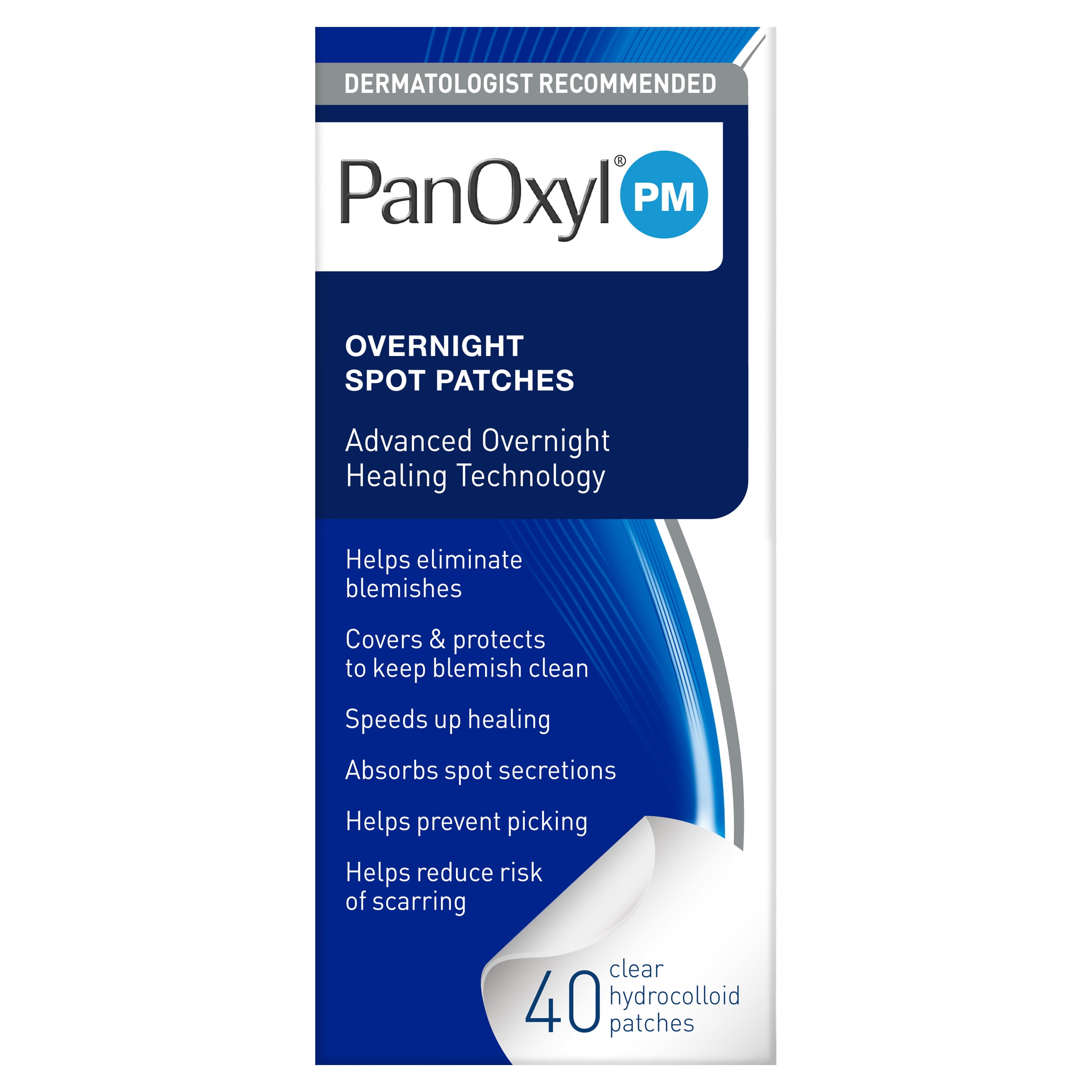 PanOxyl Overnight Spot Patches, Pimple Patch, Clear, 40 Patches