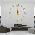 thumbnail image 3 of Reloj de pared creativo, luminoso y silencioso, de gran tamaño, sencillo, para dormitorio, reloj adhesivo decorativo digital de acrílico para pared, 3 of 5