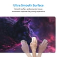 thumbnail image 4 of Rateoe Galactic Wolf Stare Print Mouse Pad - Extended Large Gaming Mousepad,Non-Slip Stitched Edge,16x29.5 Inch, 4 of 8