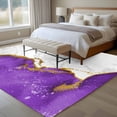 thumbnail image 5 of Purple Gold Marble Washable Living Room Rugs 5'x7', Abstract Wave Low Pile Throw Large Area Rugs Non-Slip Sturdy Edge Binding Carpet for Dining Room Bedside Kitchen, 5 of 9