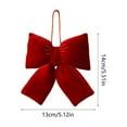 thumbnail image 3 of BAOPAI 5.5x5.1in Christmas Velvet Bow Ornament Wine Red Color Soft Cloth Eye Catching Decoration For Christmas Tree Wedding Party Festive Celebrations, 3 of 6