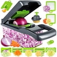 thumbnail image 1 of MAIPOR Vegetable Chopper - Onion chopper - Multifunctional 15 in 1 professional food chopper - Kitchen chopper - Dicer Cutter - veggie chopper with container - Vegetable Slicer Cutter - E, 1 of 7