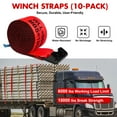 thumbnail image 4 of X-BULL 10 Pack 4" x 30' Winch Truck Straps w/Flat Hook Towing 18000 lbs Red, 4 of 7