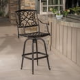 thumbnail image 1 of Rustic Industrial Bar Stool-Metal Swivel Barstools-Counter Bar Height-Vintage Farmhouse Kitchen Breakfast Cafe Stool-with Backrest & Armrests, 1 of 6