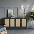 thumbnail image 4 of Rattan Sideboard Buffet Cabinet,Accent Storage Cabinet with Rattan Doors, Freestanding Sideboard Storage Cabinet,Kitchen Console Cabinet for Entryway Living Room Hallway Bedroom Office, 4 of 8