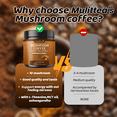 thumbnail image 7 of Mulittea Mushroom Coffee with Ashwagandha & Collagen – Lion's Mane, Cordyceps & Chaga Blend for Energy & Immune Support, Focus & Mental Clarity - Sugar-Free Instant Coffee Powder -50 Servings, 7 of 7