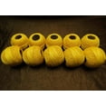 thumbnail image 4 of 10 Pcs Yellow Mercer Cotton Crochet Thread Yarn Tatting Knit Embroidery Craft, 4 of 5