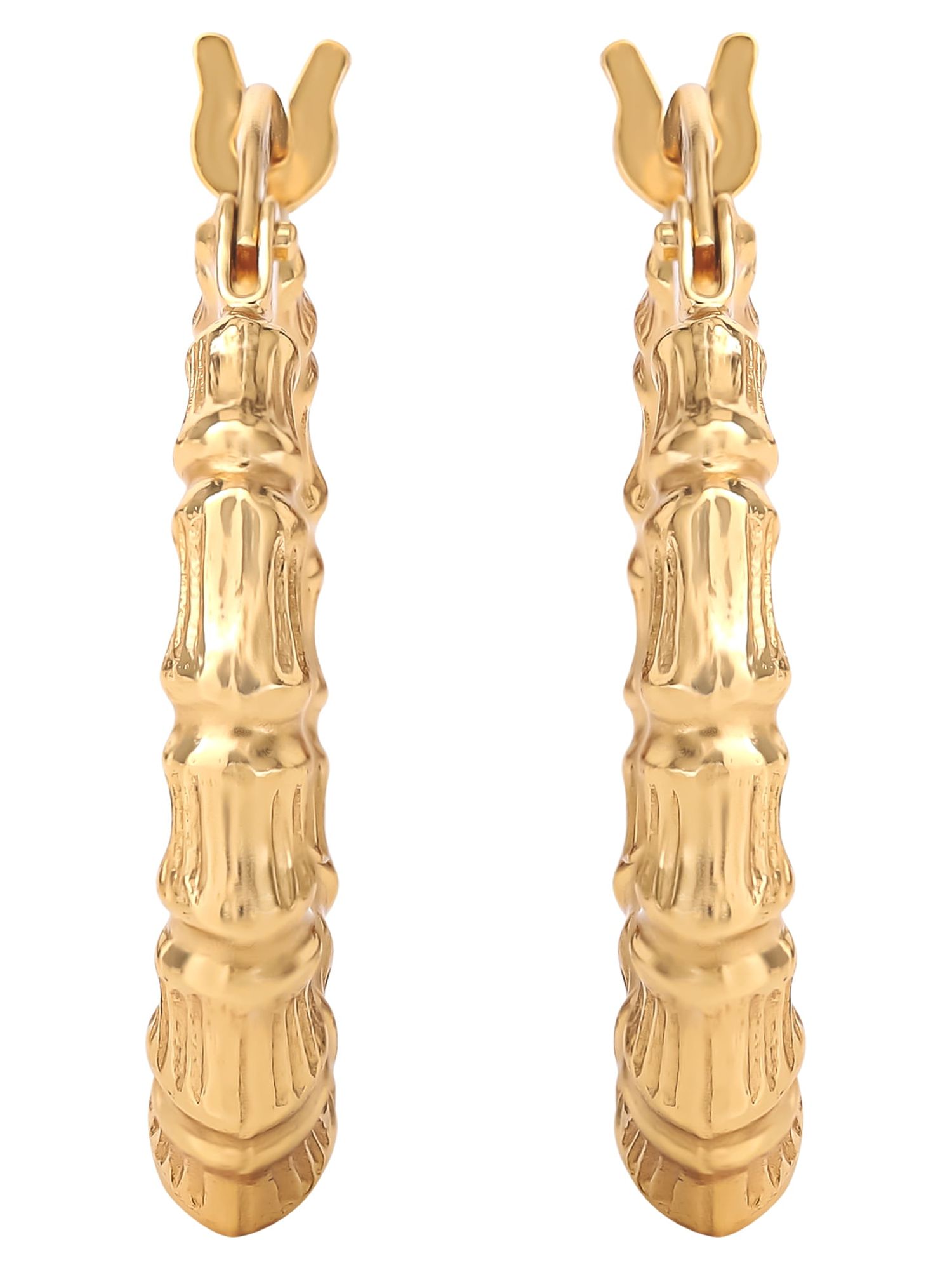 Jessica Simpson Sterling Silver Lever Back Hoop Earrings for Women - 2.25 x 2.50 x 0.25 inches