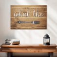 thumbnail image 2 of Elephant Stock What The Fork Wall Art - Horizontal Canvas Wall Art - Dining Room Wall Decor - Hobbies And Lifestyle Canvas - Brown And Silver Decor - 24" x 16", 2 of 4
