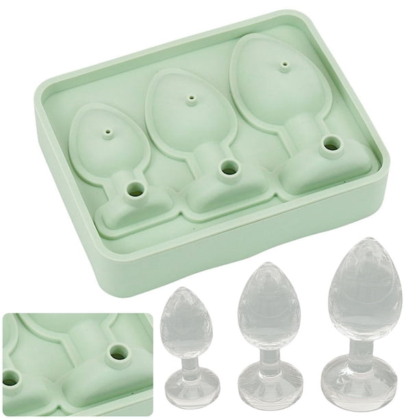 Molde Silicona para Bloques Hielo 3 Rejillas Fácil Liberación Reutilizable Helado