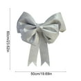 thumbnail image 3 of Luxcidy 13.78×10.24 inch Velvet Christmas Bow, Large Christmas Tree Topper Bow, Christmas Decorations, Christmas Bows, Rustic Velvet Bows for Christmas Tree Wedding Outdoor Indoor Decor(Silver), 3 of 6