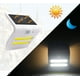 thumbnail image 1 of Lámpara solar de 2 piezas, luz de pared solar de 32 LED, luz con sensor infrarrojo del cuerpo humano, aplique de pared para exteriores, luz de césped para jardín, lámpara de calle (carcasa blanca + lámpara de humor blanca cálida, 2 piezas) ER, 1 of 5