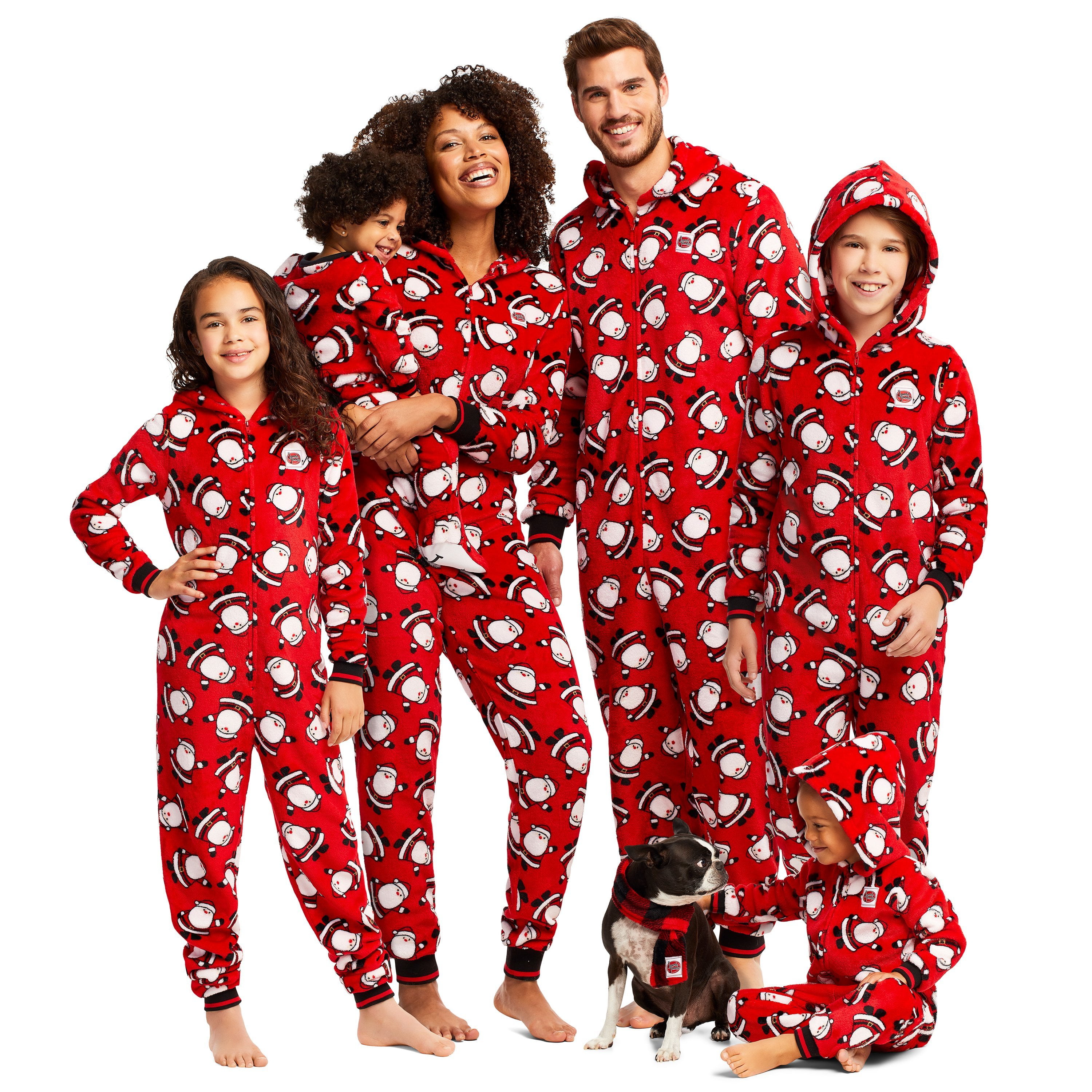 Bebiullo Christmas Family Matching Hoodie Pajamas Santa Claus Romper ...