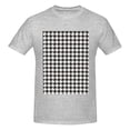 thumbnail image 4 of Bingfone Houndstooth Black And White Men'S Loose Fit Short-Sleeve Pocket T-Shirt, 4 of 7