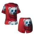 thumbnail image 5 of Lsque Stylish Polar Bear Sunglasses Women's Short-Sleeved Pajama Set - 2 Piece Soft and Lightweight Sleepwear Set-Small, 5 of 9