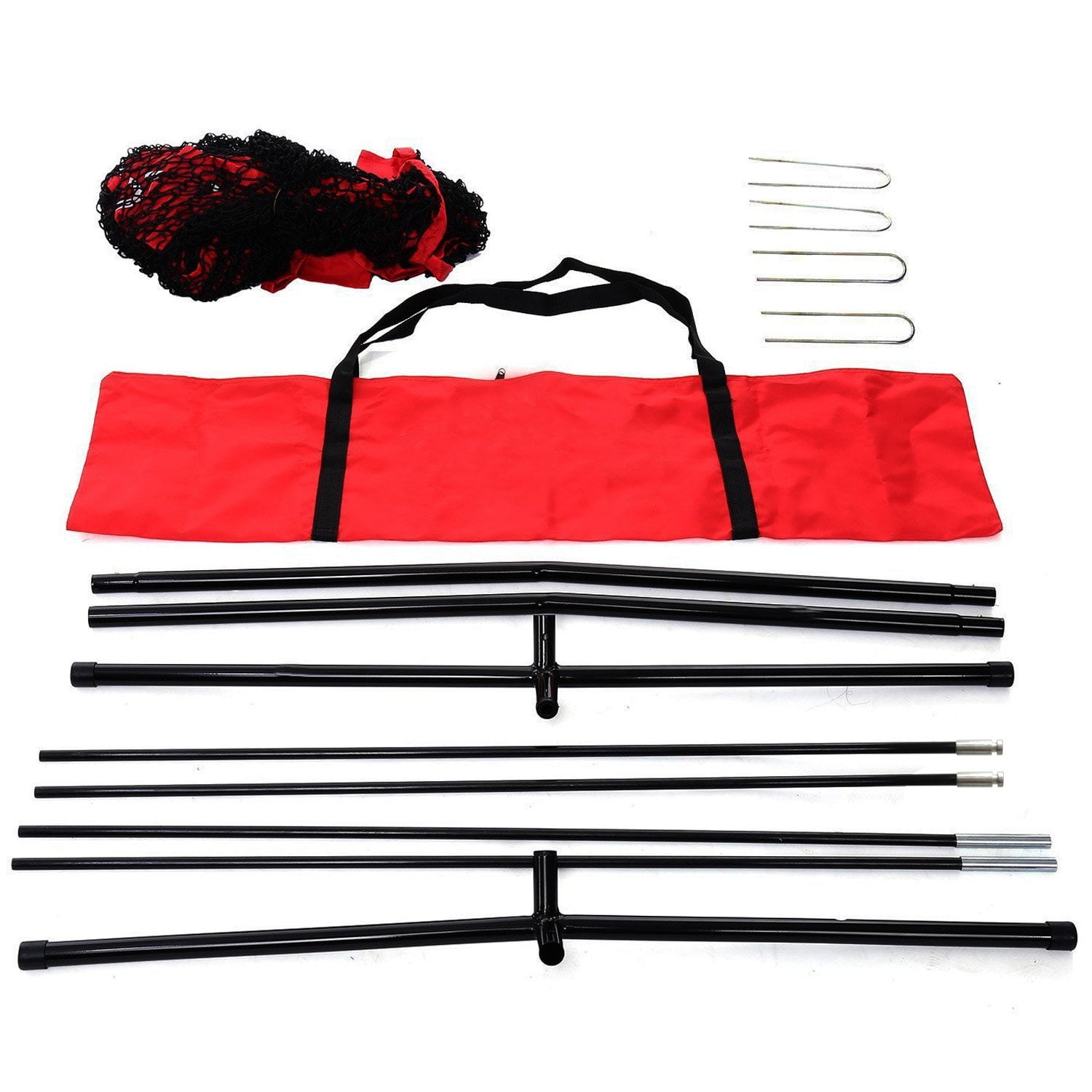 ZenStyle 7 Ft.  7 Ft. Baseball Softball Practice Net Hitting Batting Catching Pitching Training Net with Carry Bag & Metal Bow Frame, Backstop Screen Equipment Training Aids
