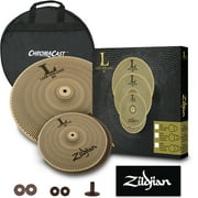 Zildjian Low Volume Cymbal Pack - 13" Hi Hats, and 18" Crash Ride with Bag, Felts, & Sticker